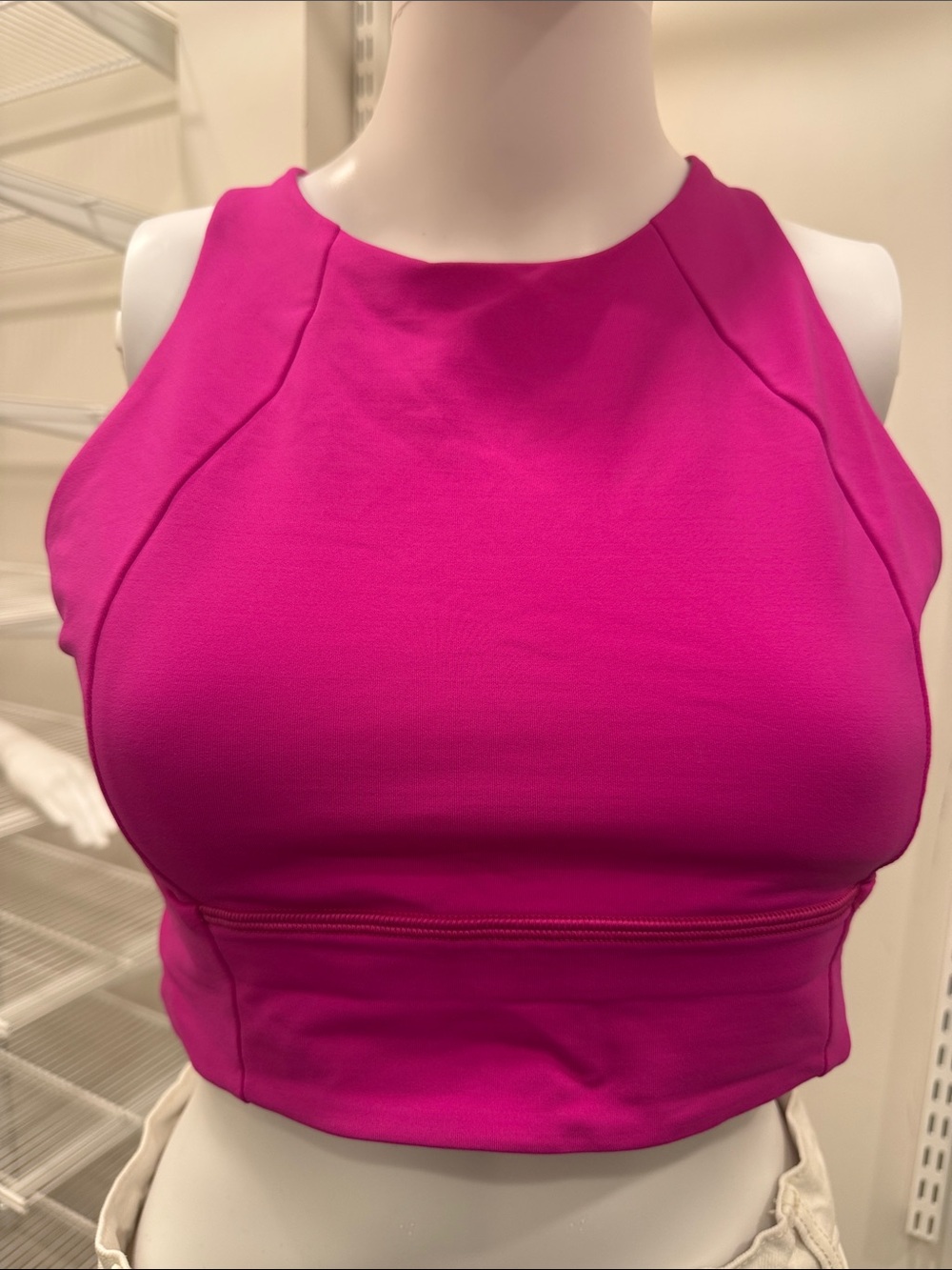 lululemon athletica Fuchsia/Pink High-Neck Tank Top -no size.  Ptp is 15”